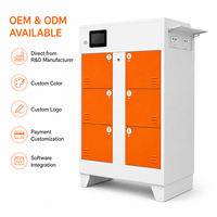 Armoire de recharge double 6+4, 6 casiers à batteries, 4 prises externes pour stations de recharge de vélos électriques commerciaux - Fabricant OEM Chine