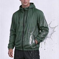 Veste coupe-vent légère à imprimé léopard et guépard personnalisé, réactive à l'eau, imperméable, changeant de couleur, pour homme, style streetwear outdoor