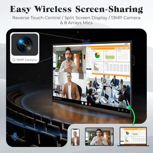 <span class=keywords><strong>Tableau</strong></span> blanc <span class=keywords><strong>interactif</strong></span> intelligent 55'' 4K UHD avec écran tactile, Android 8+128 Go, sans fil, pour salle de classe, maison, bureau, studio - Product Image 5