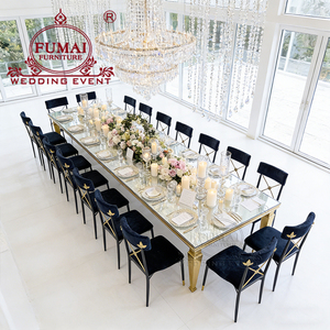Luxury Banquet Hall <b>Gold</b> Stainless Steel Wedding <b>Table</b> for Events - Product Image 3