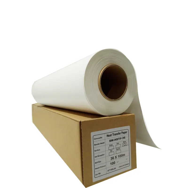 Carta da stampa a sublimazione digitale a rapida asciugatura a trasferimento termico di cina tintura 100Gsm/90Gsm/50Gsm