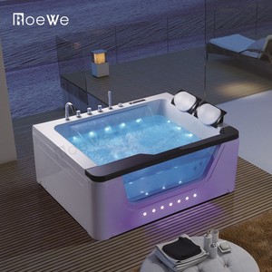 Grande <span class=keywords><strong>baignoire</strong></span> à remous avec cascade, lumière LED, luxe, massage sexuel, baignoires à hydromassage, <span class=keywords><strong>panneau</strong></span> de commande numérique, <span class=keywords><strong>baignoire</strong></span> acrylique pour 2 personnes - Product Image 5