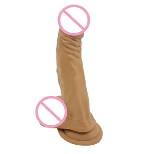 Venda imperdível pênis artificial 2024 para mulheres, pênis grande preto, bico grande, vibrador macio em TPE