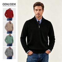 Soldes d'hiver : Pull tricoté zippé grande taille pour homme, pull chaud en maille, couche de base décontractée, tricot pour homme, vente en gros transfrontalière ODM