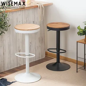 WISEMAX-Taburetes de Bar giratorios de altura ajustable, muebles modernos de buena calidad, de Metal, nuevo diseño, para Club Bar