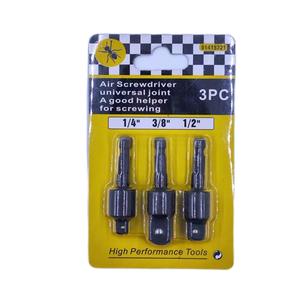 <span class=keywords><strong>3</strong></span>-delige Crv 1/4 "<span class=keywords><strong>3</strong></span>/8" 1/<span class=keywords><strong>2</strong></span> "Luchtschroevendraaier Universalioint Vierkant Tot Zeskant Draaibare Contactdoos Adapter Verchroomd Ome Handgereedschap Se - Product Image 2