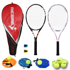 Set Raket Tenis Dewasa dan Anak-anak, Raket Tenis Aluminium Aloi Karbon Kustom