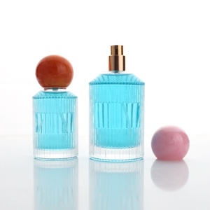 Cao cấp retro 30ml 50ml 100ml xi lanh dọc sọc Nước hoa <span class=keywords><strong>Atomizer</strong></span> chai với Vòng bóng nắp nhựa - Product Image 4