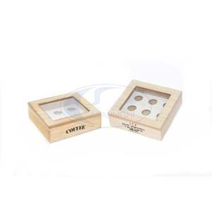 กล่องแคปซูล9ช่องสไตล์วินเทจขนาด15X15X5cm สำหรับเก็บฝักกาแฟ - Product Image 1