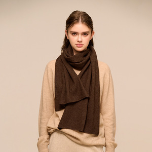 Bufanda/Chal Largo de Otoño para Mujer con Diseño a Cuadros y Detalle de Punto Acanalado, Logotipo Personalizado ODM, Marca Privada, Multiusos - Product Image 2