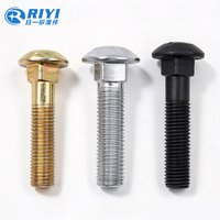 Boulon de fixation pour rayonnage en acier au carbone 304 sur mesure, tête ronde, col carré, vente en gros en vrac, direct usine