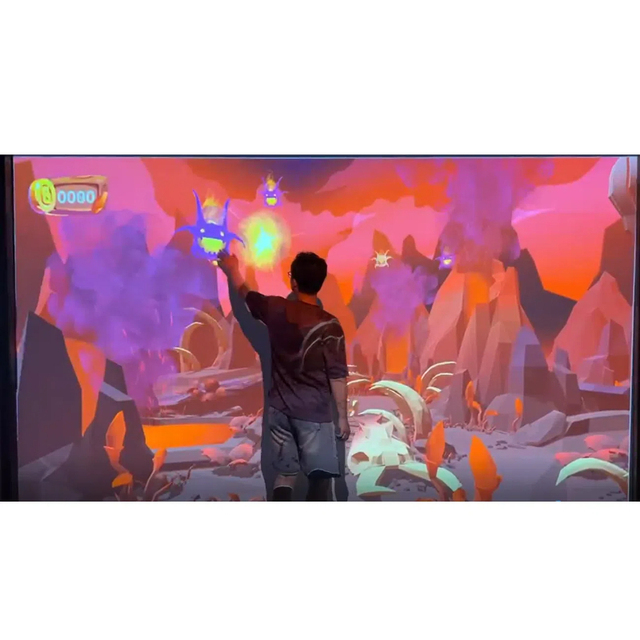 Large Screen Laser Touch Tech Interactive Wall Projector 3D Mapping Projection With Software Indoor Interactive Children Game