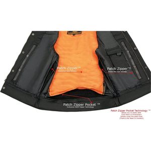 2025 cuir hommes Premium Club-Style moto gilet MLM3513 avec boutons-pression et fermeture à glissière Auto Racing Wear - Product Image 3