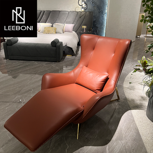 Aangepaste Indoor Stalen Basis Uniek Design Woonkamer Stoel Bank Moderne Elegante Luxe Lederen Of Stof <span class=keywords><strong>Chaise</strong></span> <span class=keywords><strong>Lounge</strong></span> - Product Image 3