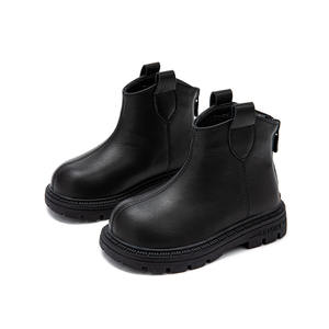 Bottes d'hiver en cuir à fourrure <span class=keywords><strong>pour</strong></span> enfants, bottines courtes antidérapantes à semelle souple <span class=keywords><strong>pour</strong></span> bébés filles et garçons - Product Image 2