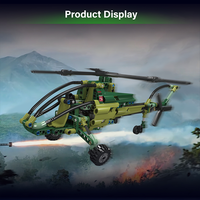 Moule roi 24052 militaire Explore Ration hélicoptère 284pcs petites particules assembler bloc de construction ensemble jouet en plastique pour enfants cadeau