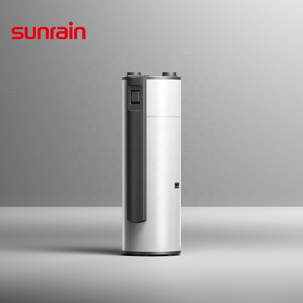 Sunrain R290 200L 250L 300L Top Kit Enamel Tank WIFI Smart Control Indoor Domestic All in One Air Source Heat Pump Water Heater