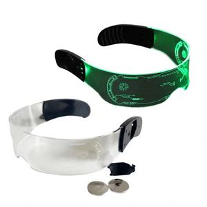 Gafas Acrílicas Brillantes en la Oscuridad con Diseño Moderno, Luces LED Intermitentes, Estilo Cyberpunk, para Fiestas de Cumpleaños y Bodas - Product Image 1