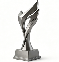 Trophée personnalisé en alliage de zinc avec logo gravé, or, argent, or rose, récompense en métal pour entreprise, sport, compétition scolaire, souvenir, décoration
