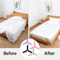 Pince de couverture à pince antidérapante pince de drap de lit blanc et noir attache de ceinture de drap de lit élastique de matelas