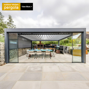 Có thể điều chỉnh treo tường Patio Bìa vườn sân thượng mái hồ bơi thông minh gazebo không thấm nước nhôm pergolas - Product Image 3