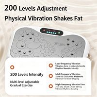 Plateforme vibrante amincissante ABS à brancher, machine de fitness avec une charge maximale de 250 kg et 1 à 200 niveaux de vitesse pour usage domestique
