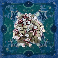 144 tuiles de Mahjong en mélamine multicouche de taille mini, vertes, gravées en profondeur, personnalisées pour le divertissement, multifonctionnelles