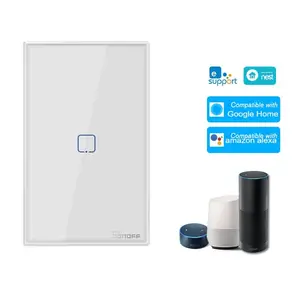 Sonoff tx t0 us 3gang interruptor de parede, interruptor de luz inteligente wifi controle de casa inteligente via ewelink app, painel de toque de voz alexa, google home