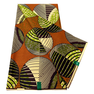 Nouvel Arrivage <span class=keywords><strong>6</strong></span> Yards Tissu Africain Véritable Cire Hollandaise Couleur Pagne Super Coton pour Couture - Product Image 5