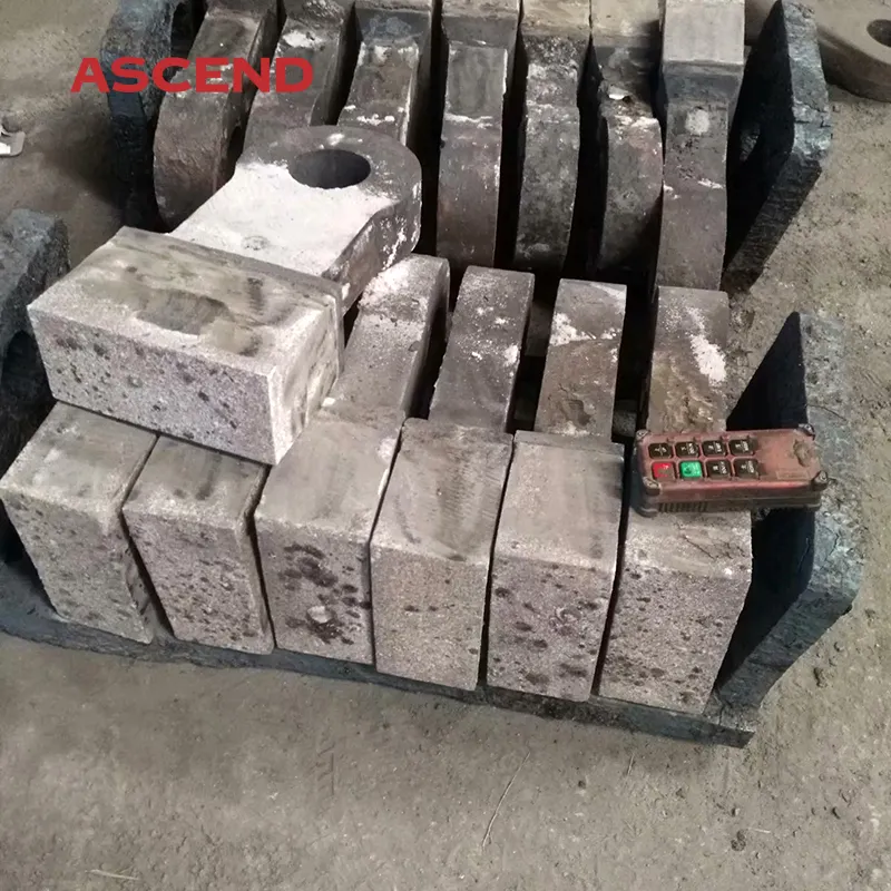 High chrome manganese bimetal alloy casting steel hammer crusher hammer wear parts
