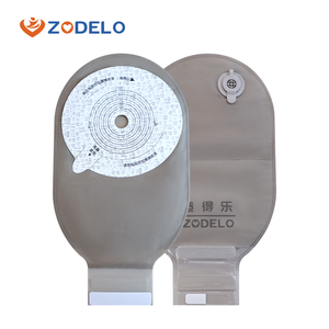 Zoldelo Vente en gros Sacs d'ostomie pour colostomie et stomie, monobloc, imperméables, certifiés CE, à infrarouge lointain désinfectant, coupe maximale 70mm, 15x27cm - Product Image 1