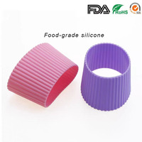 Manchon de tasse en silicone personnalisé avec logo, résistant à la chaleur, protection pour tasses à café, thé, bouteilles en verre, mugs, antidérapant, pour la maison et les voyages
