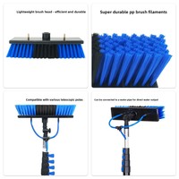 Brosse de nettoyage pour panneaux solaires photovoltaïques, poils en nylon, manche en plastique, outil de nettoyage domestique pour vitres, compatible DIY et OEM, pour le nettoyage par pulvérisation