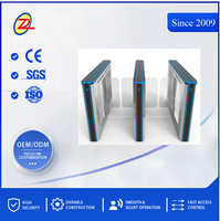 Torniquete de Acceso con Barrera Abatible RFID, Acero Inoxidable 304, Protección IP54, Anti-Embutidos, Puerta de Seguridad para Entrada
