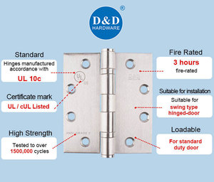 <span class=keywords><strong>Cerniere</strong></span> <span class=keywords><strong>per</strong></span> <span class=keywords><strong>Porte</strong></span> Nere Ignifughe con Cuscinetti a Sfera, in Acciaio Inox da 4 Pollici, Certificate UL, Molto Popolari sul Mercato - Product Image 2