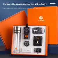 Coffret Cadeau Cyberpunk Mech : Power Bank Transparente en Acier Inoxydable, Enceinte Sans Fil, Bouteille Isotherme – Kit Cadeau d'Entreprise d'Art Moderne
