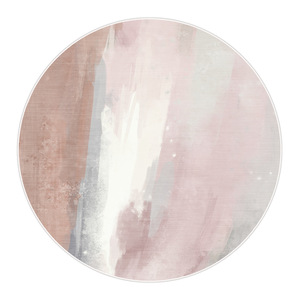 Alfombra Redonda Moderna Minimalista de Terciopelo Cristal con Patrón Abstracto para Sala de Estar, Dormitorio, Decoración del Hogar, Estilo Nórdico, H-011-1 - Product Image 1