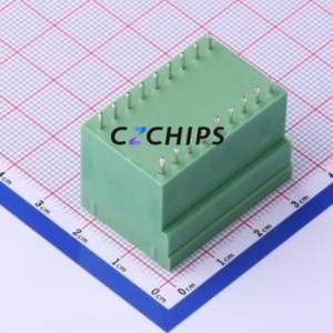 KF2EDGVH-3.5-2*9P Plug-in Terminal Block Through hole,P=3.5mm Connector Board-to-Board / Socket - Closed 2x9P 3.5mm Green - Product Image 2
