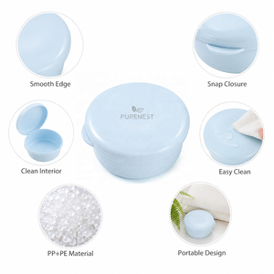 Boîte à <span class=keywords><strong>savon</strong></span> de voyage ronde minimaliste, sans BPA, en PP et PE, étanche, avec fermeture à clip sécurisée, logo personnalisé OEM - Product Image 2