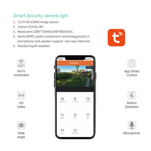 Thông minh tuya <span class=keywords><strong>Wifi</strong></span> nightwatcher an ninh cảm biến chuyển động LED ánh sáng với máy ảnh cho vườn ngoài trời không thấm nước 23 Wát chiếu sáng - Product Image 2