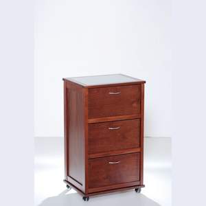 Armoire en bois massif de hêtre de qualité supérieure avec 3 portes et dessus en carrelage - Design moderne pour la maison ou l'hôtel - Product Image 1