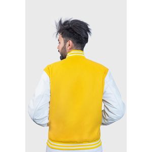 Men's Varsity <b>Jacket</b> Wool Blend Leather Sleeve Preppy Style College <b>Jacket</b> XXS-5XL - Product Image 4