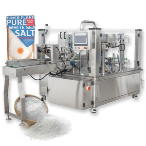 Equipo de Envasado de Alimentos Totalmente Automático de Ocho Estaciones para Sal Comestible con Sistema de Eliminación de Polvo y Limpieza, Envasado de Sal de Mesa - Product Image 1
