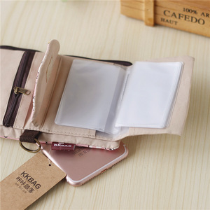 Monedero Ecológico con Llavero y Tarjetero, Estampado Triple, <span class=keywords><strong>de</strong></span> Lona, con Cierre, para Hombre y Mujer, Diseño Personalizado - Product Image 2