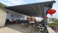 Prix d'usine Pergola pliante Toit rétractable Pergola imperméable Pare-soleil Auvent rétractable pour restaurant Extérieur