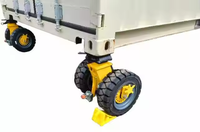 Roues de déplacement pour conteneurs ISO à usage intensif, 6000 kg, 16 pouces, double roue, roulettes pour conteneurs ISO