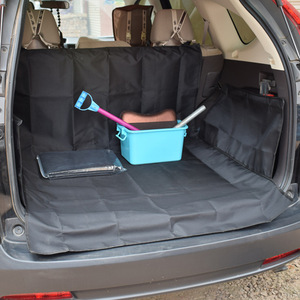 Tapis de coffre de voiture pour animaux de compagnie en tissu Oxford 600D, imperméable, couvre-bagages arrière, couleur unie, adsorption électrostatique - Product Image 2