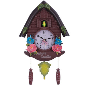 Fairy's Castle Cuckoo <b>Wall</b> <b>Clock</b> Analog Battery Powered With Pendulum For Living Room <b>Bedroom</b> - Product Image 2