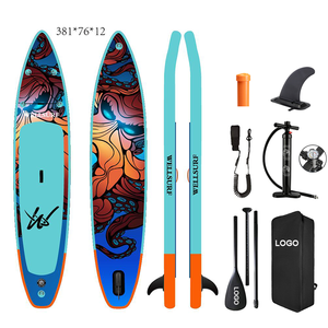 12'6 381cm Double Layer PVC Material Drop Stitch Race Sup Board <b>Inflatable</b> Racing Surfboard DEER <b>Inflatable</b> Sup 12 - Product Image 1