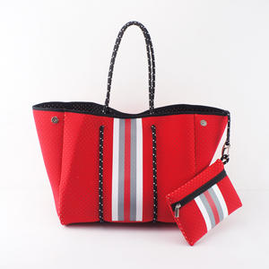 Borse di vendita calda da donna borse da donna traforate porta <span class=keywords><strong>mare</strong></span> in Neoprene borsa da spiaggia estiva borsa da <span class=keywords><strong>mare</strong></span> da donna borsa da donna con Logo - Product Image 3